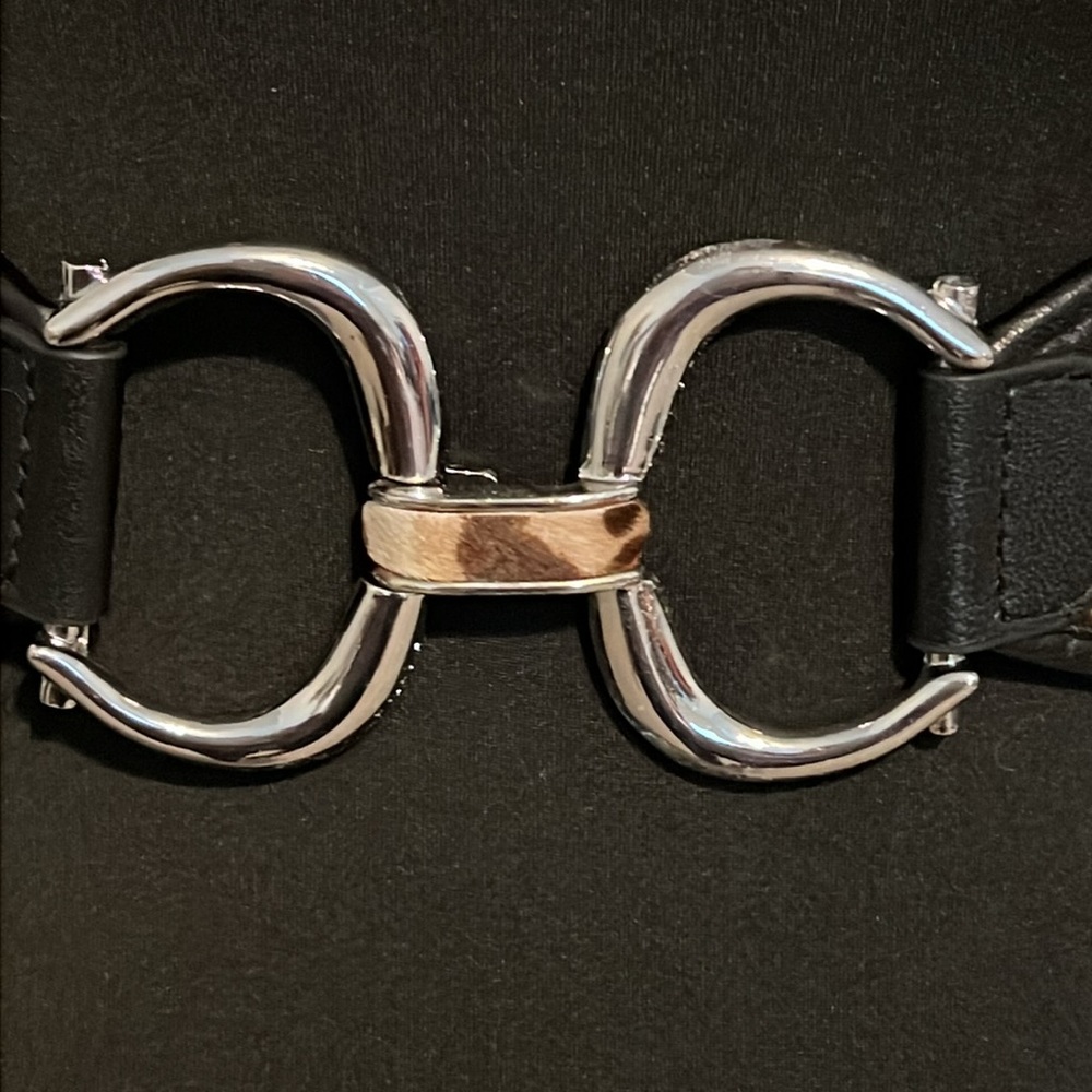 Chico’s Leather Leopard Belt - Women’s L - Picture 3 of 7